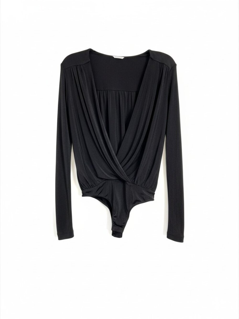 Intimately Free People Black Surplice Deep V-Neck Bodysuit Boho Going Out